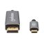 Manhattan 8K@60Hz USB-C to DisplayPort 1.4 Adapter Cable 2m Black