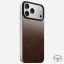 Nomad Magnetic Leather Back (Horween) Magsafe case for iPhone 17 Pro Max Rustic Brown