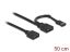 DeLock RGB Connection Cable 3 pin for 5 V RGB / ARGB LED illumination with 2 x 3 pin female 50cm Black