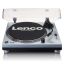 Lenco L-3809ME Direct drive Record Player with USB / PC Encoding Metallic Blue