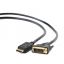 Gembird CC-DPM-DVIM-1M DisplayPort to DVI-D  Dual Link 24+1 adapter cable 1m Black