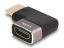 DeLock HDMI male to female 90° right angled 8K60Hz adapter Grey Metal