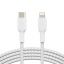 Belkin BOOST CHARGE USB-C to Lightning Cable, Braided - 2M - White