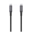FIXED USB-C/USB-C adat- és töltőkábel FIXDBP-CC12-GR fonott szövet borítás, USB4 gen2 20Gbps 4K 60Hz max 240W 1,2m, szürke