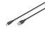Digitus USB-C Silicone charging cable USB-A to USB-C USB 2.0 60W 2m Black