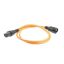 ACT Powercord C13 IEC Lock - C14 1m Orange