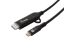 EQuip 2 in 1 USB-C to C + HDMI Cable 4K/60Hz 1m Black