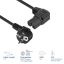 ACT Powercord mains connector Schuko CEE 7/7 male (angled) - C15 (angled right) IEC 60320 1,5m Black