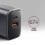 AXAGON ACU-PQ67 PD3.0 & QC4+ 2xOUTPUTS wall charger 67W Black