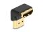DeLock HDMI Adapter male to female 90° downwards angled 8K 60 Hz metal Black