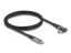 DeLock USB 40 Gbps cable angled left / right USB PD 3.1 Extended Power Range 240W 1m Black