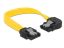 DeLock SATA 6 Gb/s male straight > SATA male left angled 10cm yellow metal cable
