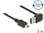 DeLock EASY-USB 2.0 Type-A male angled up / down > USB 2.0 Type Mini-B male 2m Cable Black