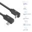 ACT USB 3.0 60W USB Type-C (left/right angled) to USB Type-C (up/down angled) Cable 1m Black