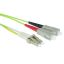 ACT LSZH Multimode 50/125 OM5 fiber cable duplex with LC and SC connectors 2m Green