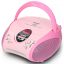Lenco SCD-24PK portable stereo FM radio with CD player Pink