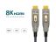 EQuip HDMI 2.1 Detachable Type D + A Active Optical Cable 8K/60Hz 10m Grey