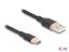 DeLock USB 2.0 kábel USB-A to USB-C 4m Black