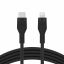 Belkin BOOST CHARGE Silicone cable USB-C to Lightning - 2M - Black