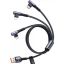 Usams USB-A to USB-C, Lightning, microUSB male/male cable 1,2m Black