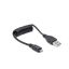 Gembird CC-MUSB2C-AMBM-0.6M coiled microUSB cable 0,6m Black