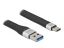 DeLock USB 3.2 USB A to USB Type-C 0,14m Black
