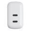 Akyga AK-CH-19 2xUSB-C PD Quick Charge 3.0 5-12V / 1,67-3A 40W White