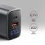 AXAGON ACU-PQ67D PD3.0 & QC4+ 2xOUTPUTS LCD display wall charger 67W Black