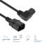 ACT Powercord C14 - C15 (angled left) 0,6m Black