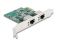 DeLock PCI Express x1 Network Card Gigabit LAN 2 x RJ45 BCM