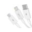 Baseus Superior Series 3 in 1 USB Cable 1,2m White