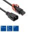 ACT Powercord C13 IEC Lock+ - C14 3m Black