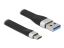 DeLock USB Type-A to USB Type-C cable 0,15m 3A Black
