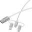 Verbatim Essentials 3-in-1 Sync & Charge Cable 1m White
