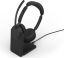 Jabra Evolve3 65 UC Stereo Link 390a Wireless Bluetooth Headset + Stand Black