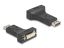 DeLock DisplayPort 1.1 male to DVI-I (Dual Link) (24+5) female Passive Adapter Black