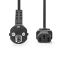 Nedis IEC-320-C13 Angled Power Cable 3m Black