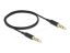 DeLock Stereo Jack 3.5mm male to male cable 0,5m Black