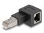 DeLock RJ45 plug to RJ45 jack Adapter Cat.6A 90° left angled