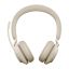 Jabra Evolve2 65 MS Teams Stereo Bluetooth Headset with Charging Stand Beige
