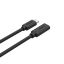 Unitek Full-Featured USB-C Extension Cable with 4K 60Hz 100W Power Delivery and 10Gbps Data (USB 3.2 Gen2) 1,5m Black