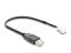 DeLock Fan Cable USB 2.0 Type-A male to 3 pin (2 pins connected) fan connector male 20cm Black