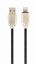 Gembird CC-USB2R-AMLM-1M Premium rubber 8-pin charging and data cable 1m Black