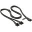 Seasonic 2db Power 8pin -> Power 16pin PCIe 12VHPWR F/F tápkábel 0.75m fekete (600W)