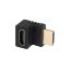 Akyga AK-AD-70 HDMI-M / HDMI-F 90° felfelé adapter Black