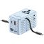 Verbatim Charge ''n'' Travel 70W GaN III Universal Travel Adapter with 2 Retractable USB-C Cables Blue