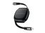 Conceptronic  Retractable USB 2.0 USB-C Male to USB-C Male cable 1m Black