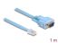 DeLock RS-232 DB9 Adapter 1 x RS-232 RJ45 1m Blue
