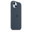 Apple iPhone 15 Silicone Case with MagSafe Storm Blue