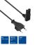 ACT AK5008 Powercord Euro male - C7 female (angled down) 2m Black